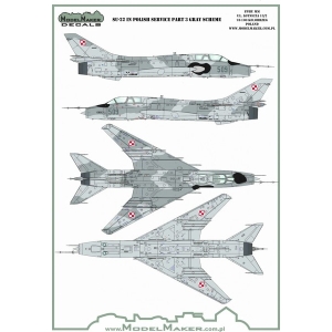 Model Maker D48108 - Su-22 in Polish service part 3 gray scheme