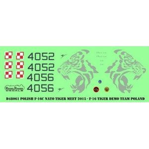 Model Maker D48061 - Polish F-16C NATO Tiger Meet 2015 - F-16 Tiger Demo Team Poland