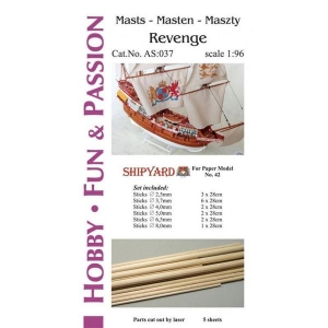 Shipyard AS037 - Kijki do masztów i rej + części Revenge