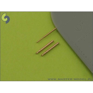 Master AM-72-010 - Bf 109 F, G1 - G4 - zestaw uzbrojenia (końcówki MG 17) oraz rurka Pitota
