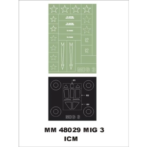 Montex MM 48029 - MiG-3 maska do malowania kabiny