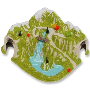 Heki 5043 - Tunel na łuku jednotorowy z jeziorem