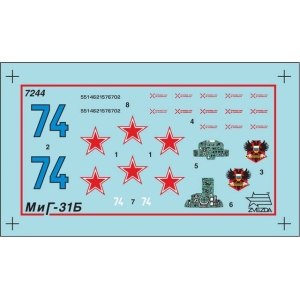 Zvezda 7244 - MIG-31B Soviet Supersonic Fighter