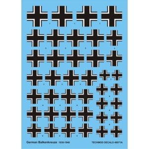 Techmod 48071 - German Luftwaffe Balkenkreuze 1936-1940