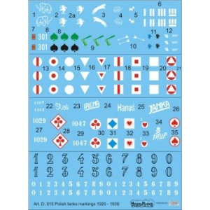Model Maker D72015 - Polish tanks markings 1920 - 1939