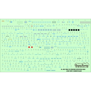 Model Maker D72091 - Mig-29 Polish stencils
