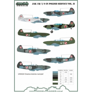 Model Maker D48050 - Yak-1/7/9 in Polish service vol.2