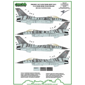 Model Maker MD72061 - Polish F-16C NATO Tiger Meet 2015 - F-16 Tiger Demo Team Poland Painting Mask