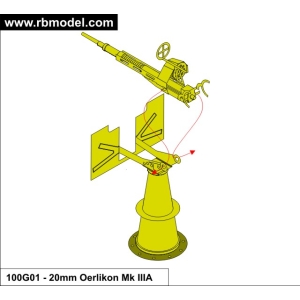 RB Model 200G01 - Działko okrętowe 20mm Oerlikon Mk.IIIA 6szt.