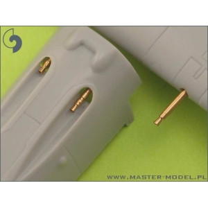 Master AM-72-009 - Bf 109 E3 - E9, T - zestaw uzbrojenia (końcówki MG 17, lufy MG FF)