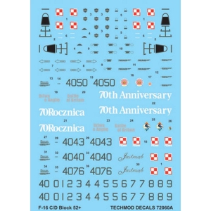Techmod 72060 - General Dynamics F-16C/D Block 52+