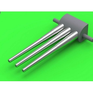 Master SM-350-074 - Uzbrojenie krążownika USS Indianapolis CA-35 (1945) - 8in (9 szt.), 5in (9 szt.) z żywicznym elementem do osadzenia luf - pasuje d