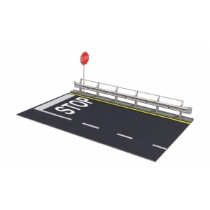 Italeri 3864 - Guard Rail & Road Section for display