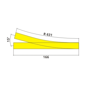 Tillig 83331 - zwrotnica prawa 15°  bez napędu