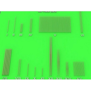 Master SM-350-077 - Zestaw masztów, rej oraz innych detali toczonych do pancernika SMS Viribus Unitis - pasuje do modelu firmy Combrig