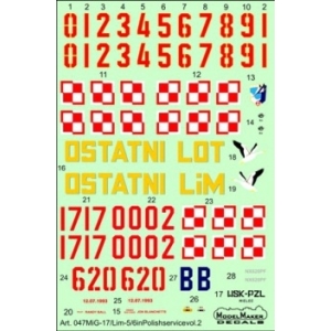 Model Maker D48047 - MiG-17/Lim-5/6 in Polish service vol.2