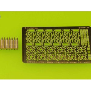 Master SM-350-073 - Amerykańska torpeda lotnicza Mark 13 (22.4in) z wózkami - typ późny (10 szt.)