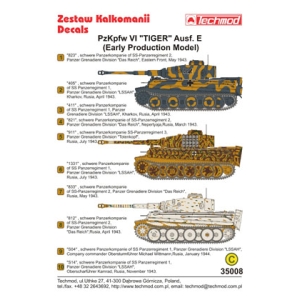 Techmod 35008 - Pz.Kpfw.VI Tiger Ausf.E (Early Production Model)