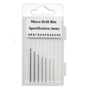 Zestaw wierteł 0,2-0,8 mm (7szt)
