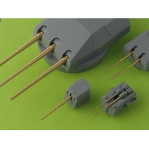 Master SM-350-057 - Uzbrojenie krążownika Scharnhorst - wersja bez osłon podmuchowych - lufy 280mm (9 szt.), 150mm (12 szt.), 105mm (14 szt.)