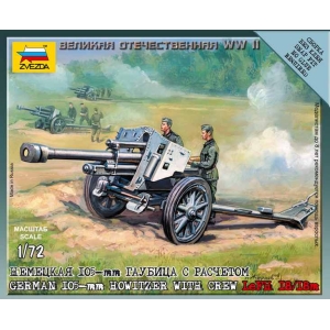 Zvezda 6121 - Niemiecka haubica 105mm LeFH 18/18m z obsługą