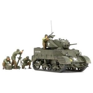 Tamiya 35313 - U.S. Light Tank M5A1 "Pursuit Operation" Set (w/4 Figures)