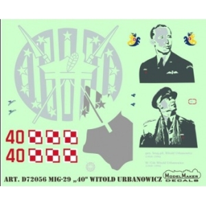 Model Maker D72056 - MiG-29 "40" Witold Urbanowicz