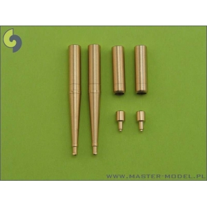 Master AM-32-019 - Spitfire skrzydło typu E (wczesne) - lufy działek Hispano 20mm i km-ów Browning 12,7mm w osłonach