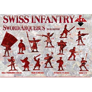 Red Box72060 - Swiss Infantry (Sword/Arquebus) 16th century