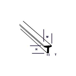 Plastruct 90563 - profil teownik 2,4x2,4x0,8x380mm