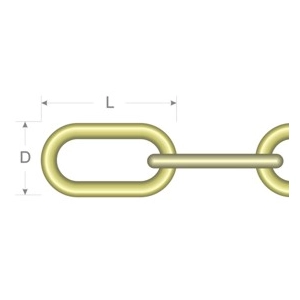 RB Model 13401 - Łańcuszek mosiężny 1m