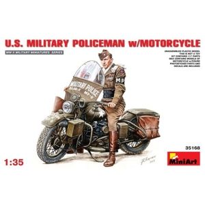 MiniArt 35168 - U.S.  MILITARY POLICEMAN  w/MOTORCYCLE