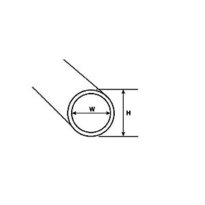 Plastruct 90606 - profil okrągły - rurka Ø 6,4 x 380mm
