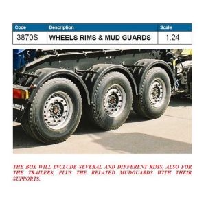 Italeri 3870 - Wheels Rims and Mud Guards