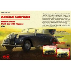 ICM 35471 - Admiral Cabriolet, WWII German Staff CAr with Figures