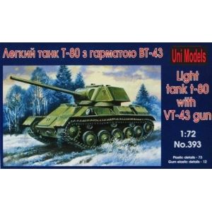 Uni Models 393 - Light tank T-80 with VT-43 gun