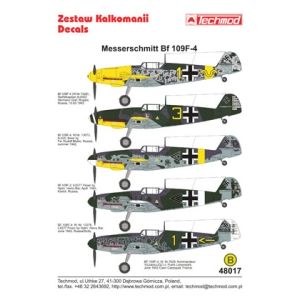 Techmod 48017 - Messerschmitt Bf 109F-4