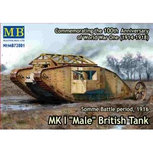 Master Box LTD 72001 - "MK I "Male" British Tank, Somme Battle period, 1916"