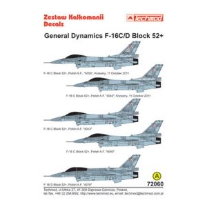 Techmod 72060 - General Dynamics F-16C/D Block 52+