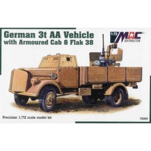 MAC Distribution 72069 - German 3t AA Vehicle with Armoured Cab & Flak 38