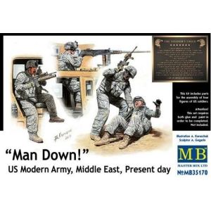 Master Box LTD 35170 - Man Down! US Modern Army, Middle East, Present day