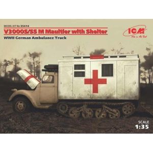 ICM 35414 - V3000S/SS M Maultier with Shelter, WWII German Ambulance Truck