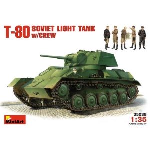 MiniArt 35038 - SOVIET  LIGHT  TANK T-80 w/CREW