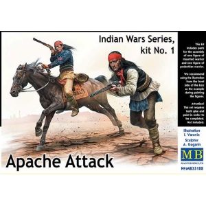 Master Box LTD 35188 - Indian Wars Series , kit No.1 Apache Attack