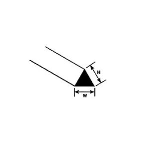 Plastruct 90842 - profil trójkątny 1,0x250mm