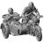 Zvezda 3639 - Soviet WWII motorcycle M-72 with sidecar and crew